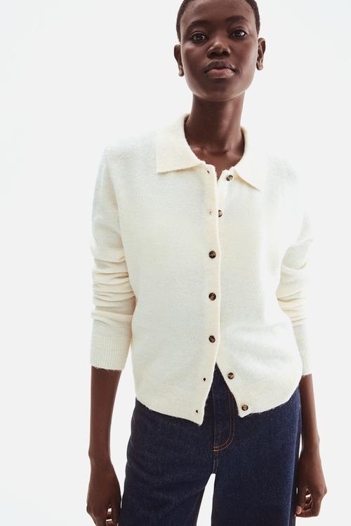 Collared cardigan - cream 