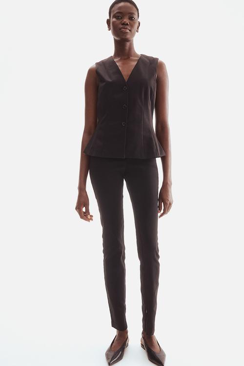 Peplum waistcoat - black