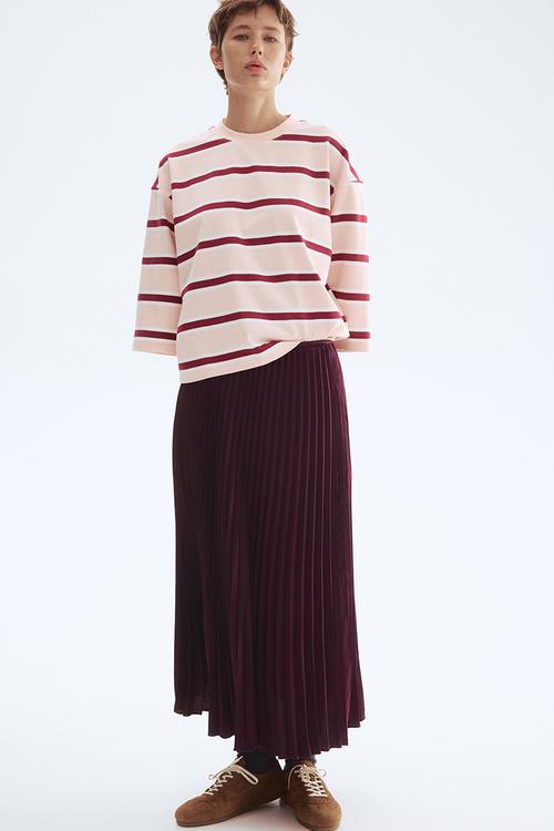Pleated skirt - burgundy 