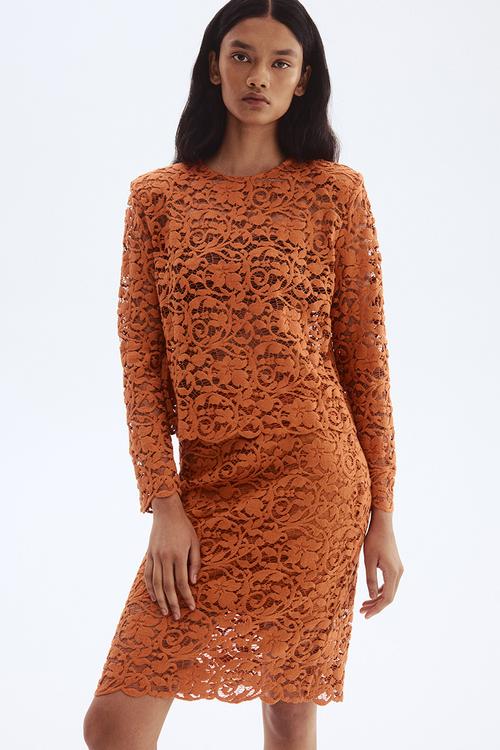 Lace skirt - orange