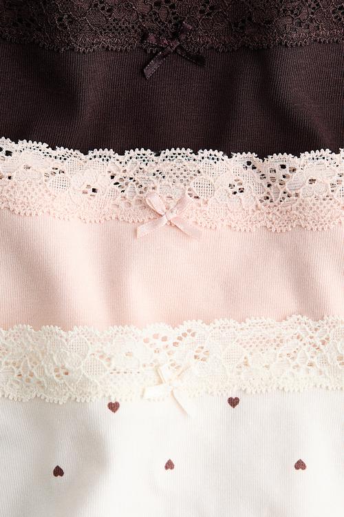 3-pack lace-trimmed Brazilian briefs - white
