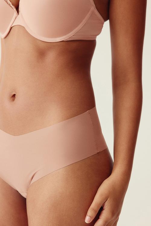 3-pack invisible hipster briefs - beige