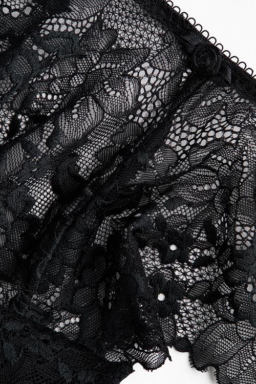 2-pack lace brazilian briefs - black