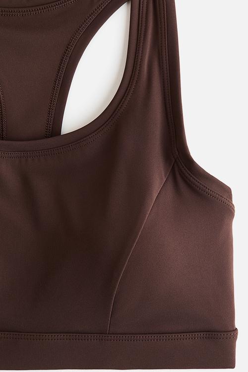 Sports bra with cool handfeel drymove™ - warm brown 