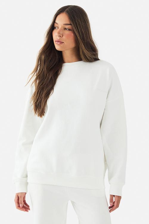 Dsgn studio embroidered oversized sweatshirt - ecru