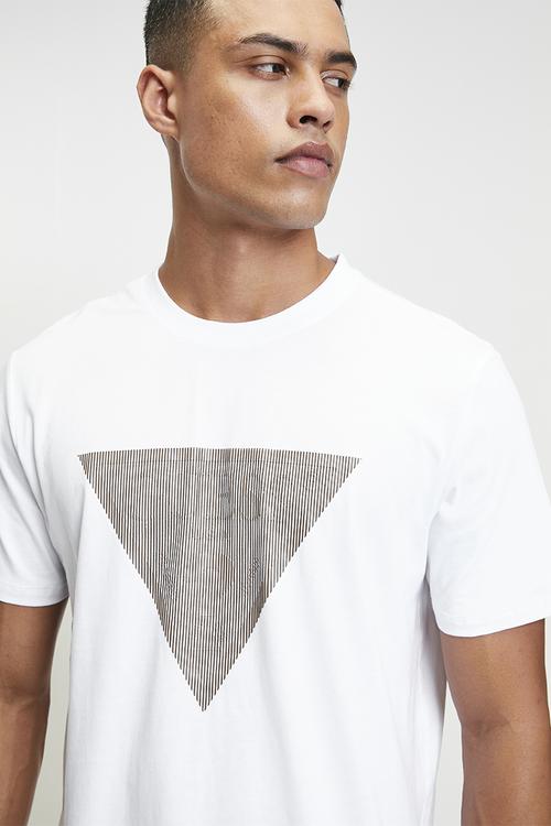 Cn Ss Triangle Logo Tee - Pure White