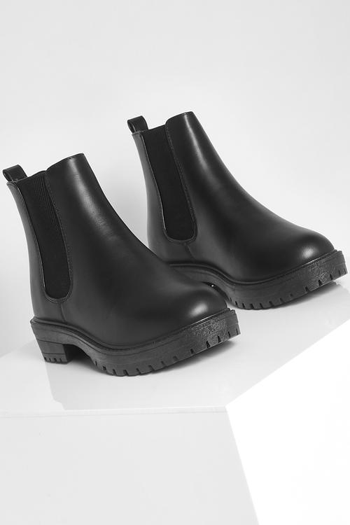 Chunky chelsea boots - black