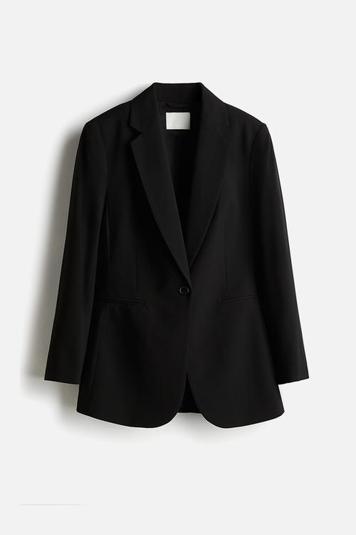 Fitted blazer - black