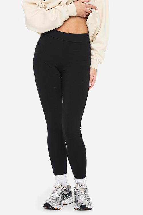 Double layer modal jersey legging - black