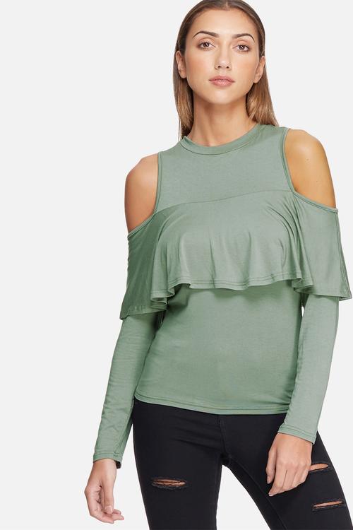Ruffle knit top