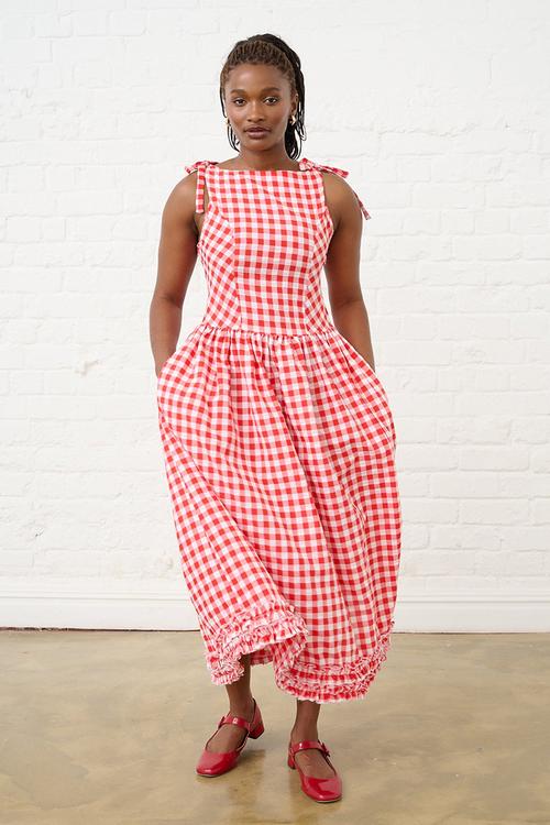 Pie Crust Dress - Red Gingham