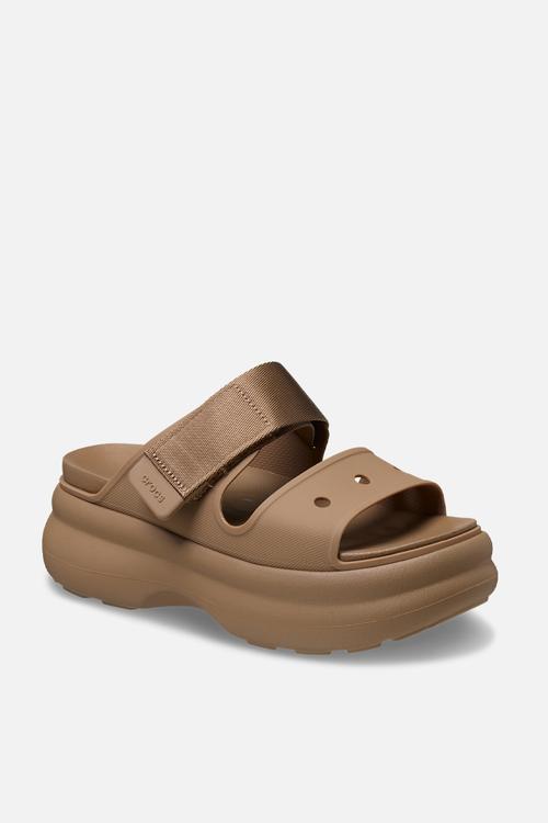 soho two strap sandalslide - brown