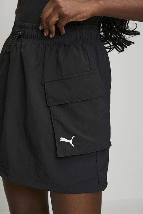 Wardrobe Ess Woven Cargo Short Skirt Pum - Puma Black