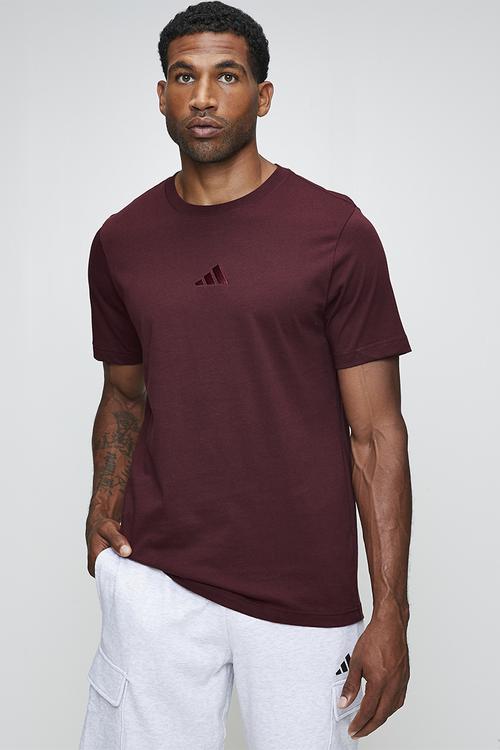 SL SJ Embroid logo Tee  - Shadow red