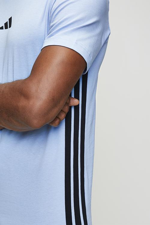 3-Stripe SJ Tee  - Glow blue/black