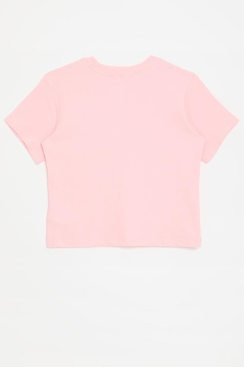 Tyla Knit Tee - Blush Pink/gingham Hearts