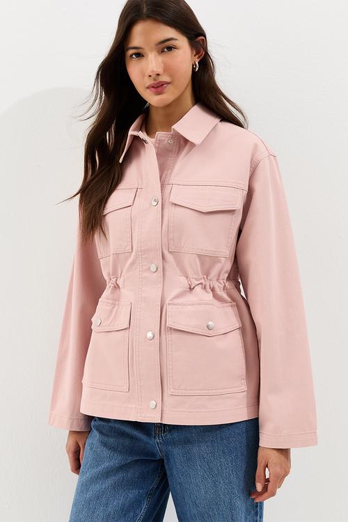 Poppy shacket - pale pink