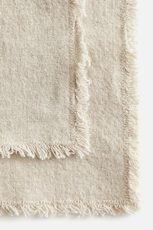 2-Pack linen-blend place mats - light beige