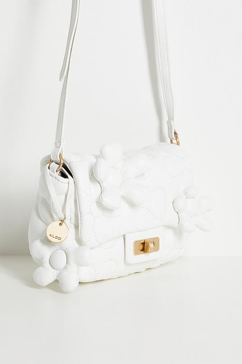 Fflowerpuffy shoulder bag - white