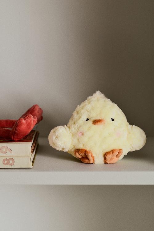 Chicken soft toy - light yellow