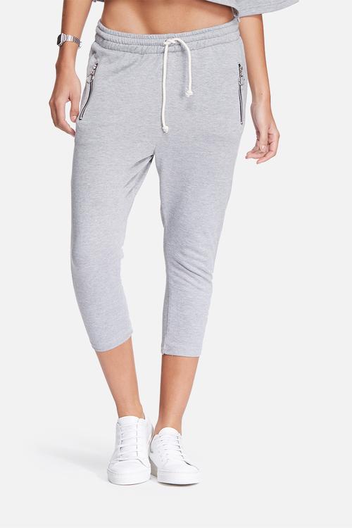 Cropped zip pocket joggers