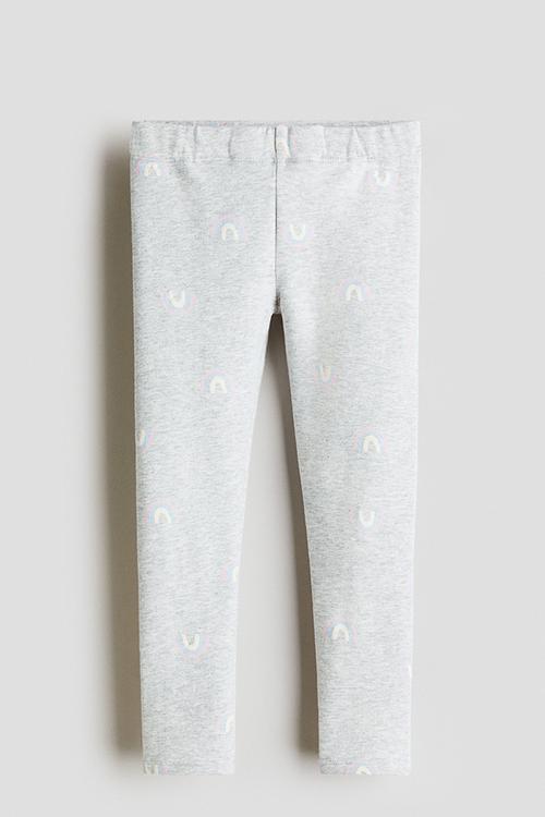 Leggings - light grey marl/rainbows