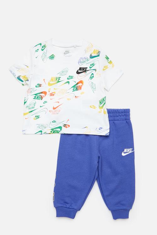 Nike all-over print reveal tee and pants set - comet blue