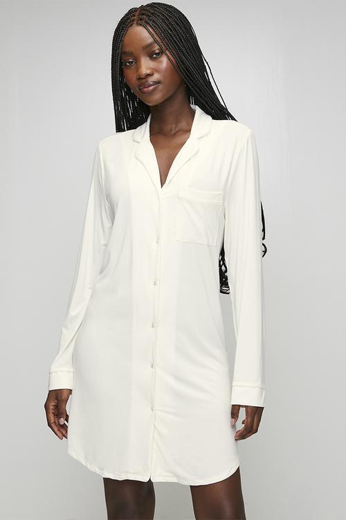 Shirtdress Essential Sleepwear- whisper white