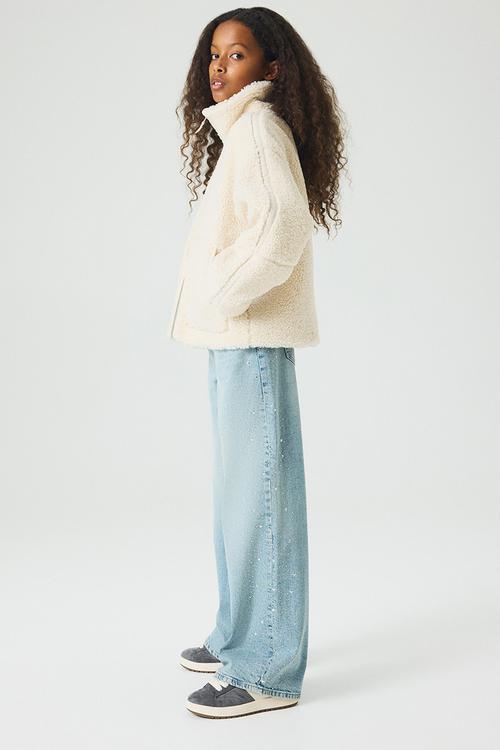 Relaxed wide leg jeans - light denim blue