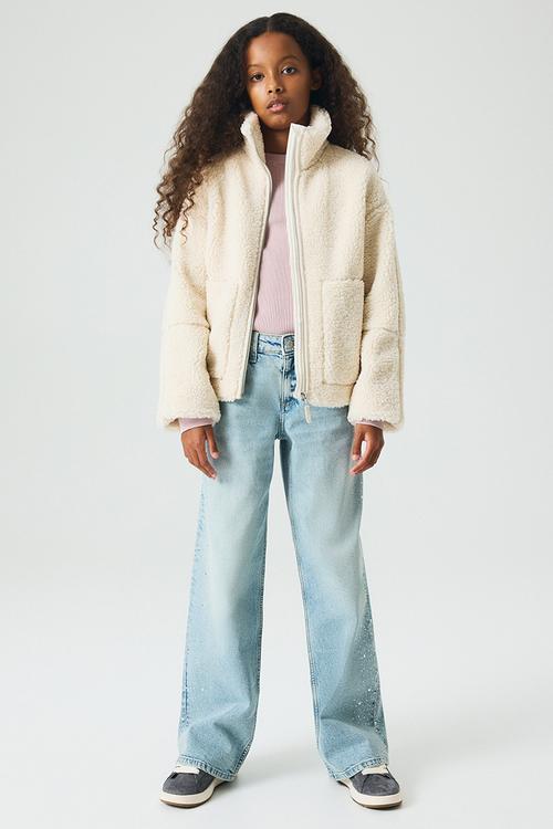 Relaxed wide leg jeans - light denim blue