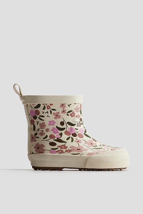 Wellingtons - light beige/floral 
