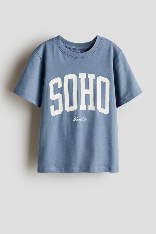 Printed t-shirt - blue soho