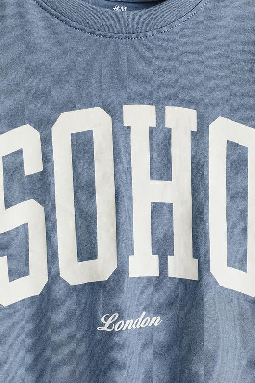 Printed t-shirt - blue soho