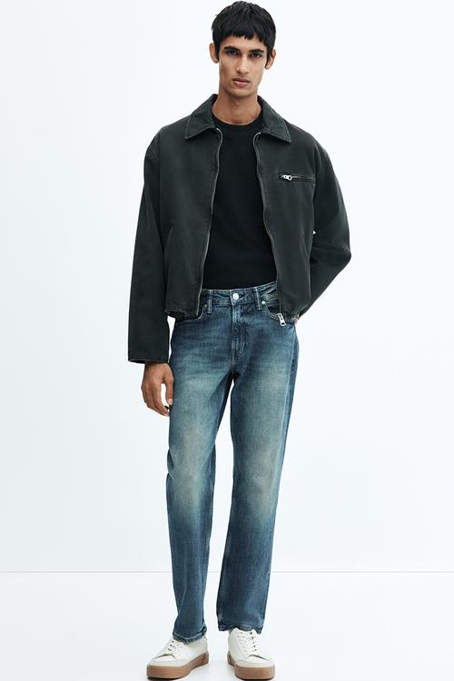 Straight regular jeans - denim blue