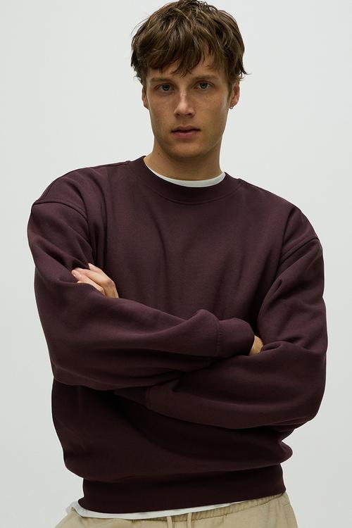 Loose fit sweatshirt - plum