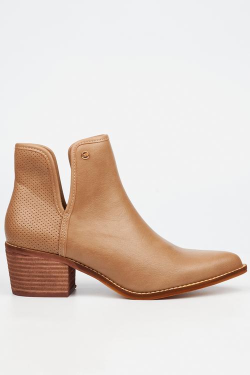 Cooper 2 v-cut cuban ankle boot - taupe