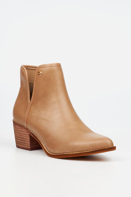 Cooper 2 v-cut cuban ankle boot - taupe