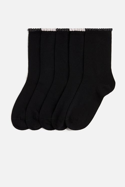 5-Pack socks - black glittery