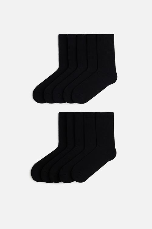 5-Pack socks with lycra® - black