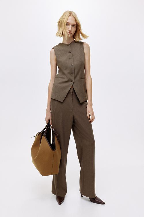 Long waistcoat - dark mole