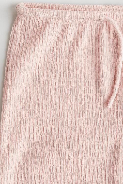Textured jersey trousers - light pink