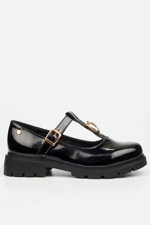 Tipsy 10 mary jane chunky loafer  - black