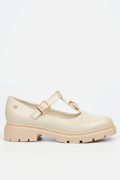 Tipsy 10 mary jane chunky loafer - bone