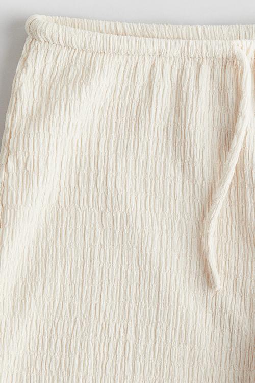 Textured jersey trousers - light beige