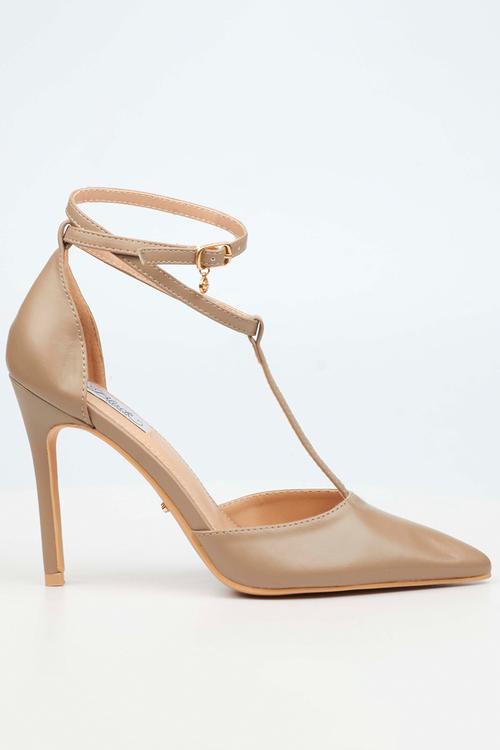 Lola 64 strappy ankle heel - taupe