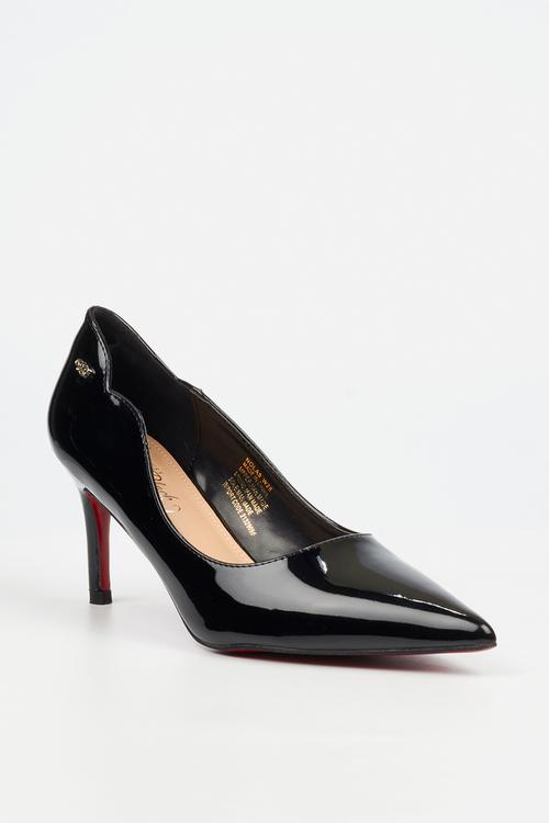Nola 5 scallow low heel - black