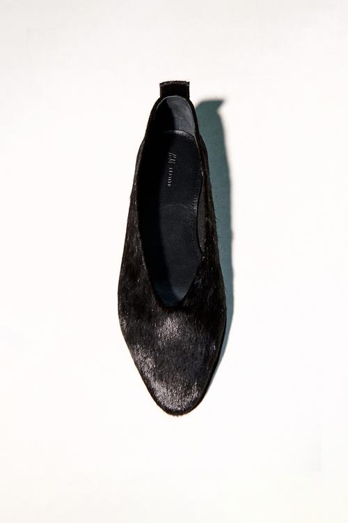 Leather ballet pumps - dark brown 