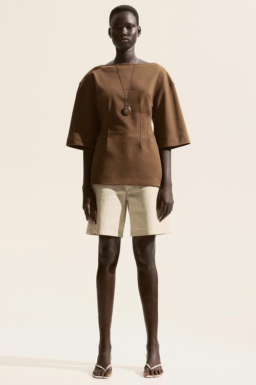 Waisted t-shirt - brown