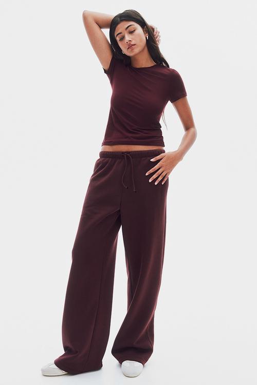 Microfibre T-shirt - burgundy