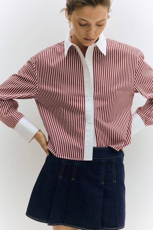 Pleated skort - blue